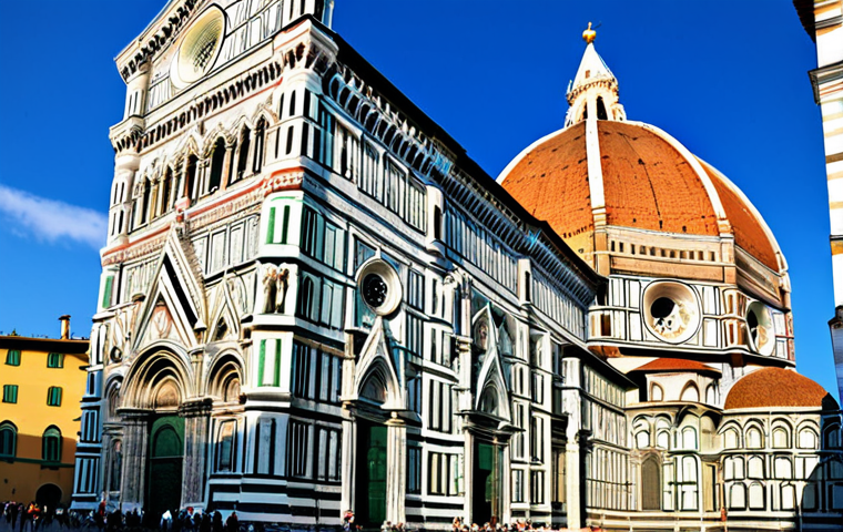 Florence Cathedral (Exterior)**

"The Florence Cathedral, also known as Santa Maria del Fiore, showcasing Brunelleschi's Dome and Giotto's Campanile under a sunny sky, exterior view, cityscape, Renaissance architecture, perfect anatomy, natural proportions, appropriate attire, safe for work, professional photography, high quality."

**