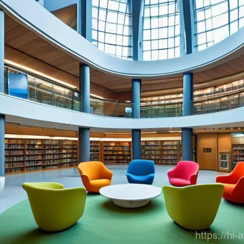 도서관 건축 사례 연구 - **Prompt 1: "The Grand Atrium of a Modern Knowledge Sanctuary"**
    A breathtaking, wide-angle arch...