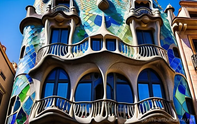 가우디 건축 작품 탐방 - **A vibrant panoramic scene from Park Güell, showcasing the iconic "El Drac" fountain and artistic m...