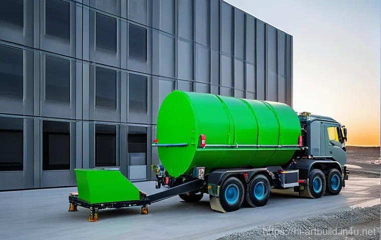 친환경 콘크리트 개발 동향 - **Prompt 2: "A dynamic and impactful image showcasing the transformation of waste into valuable cons...