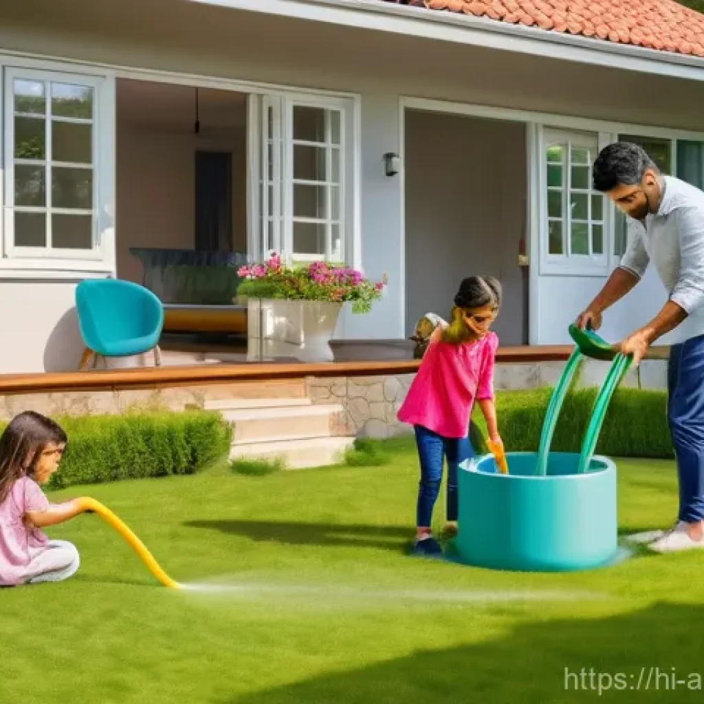 공동주택 vs 단독주택 비교 - **Prompt 1: Serene Family Life in a Custom-Built Independent House with a Lush Garden**
    "A happy...