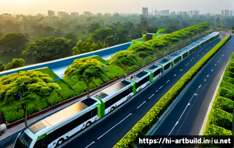 Home 17 스마트 시티 건축 사례 - Photorealistic aerial view of a modern smart city district in India, energy-efficient high-rise apar...